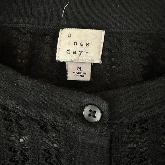 a new day Black Textured Button-Up Cardigan - Picture 3 of 3